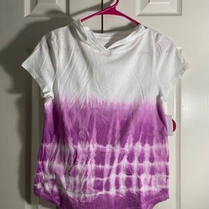 Kohl's Kids Tie-Dye Short Sleeve Tee - White and Purple